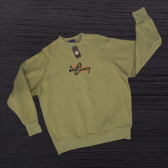 Coney Island Picnic Graphic Sweatshirt Men’s Medium NWT Olive Green - Picture 1 of 13